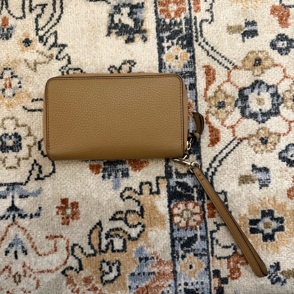 Tory Burch Tan Leather Wristlet - Picture 2 of 5